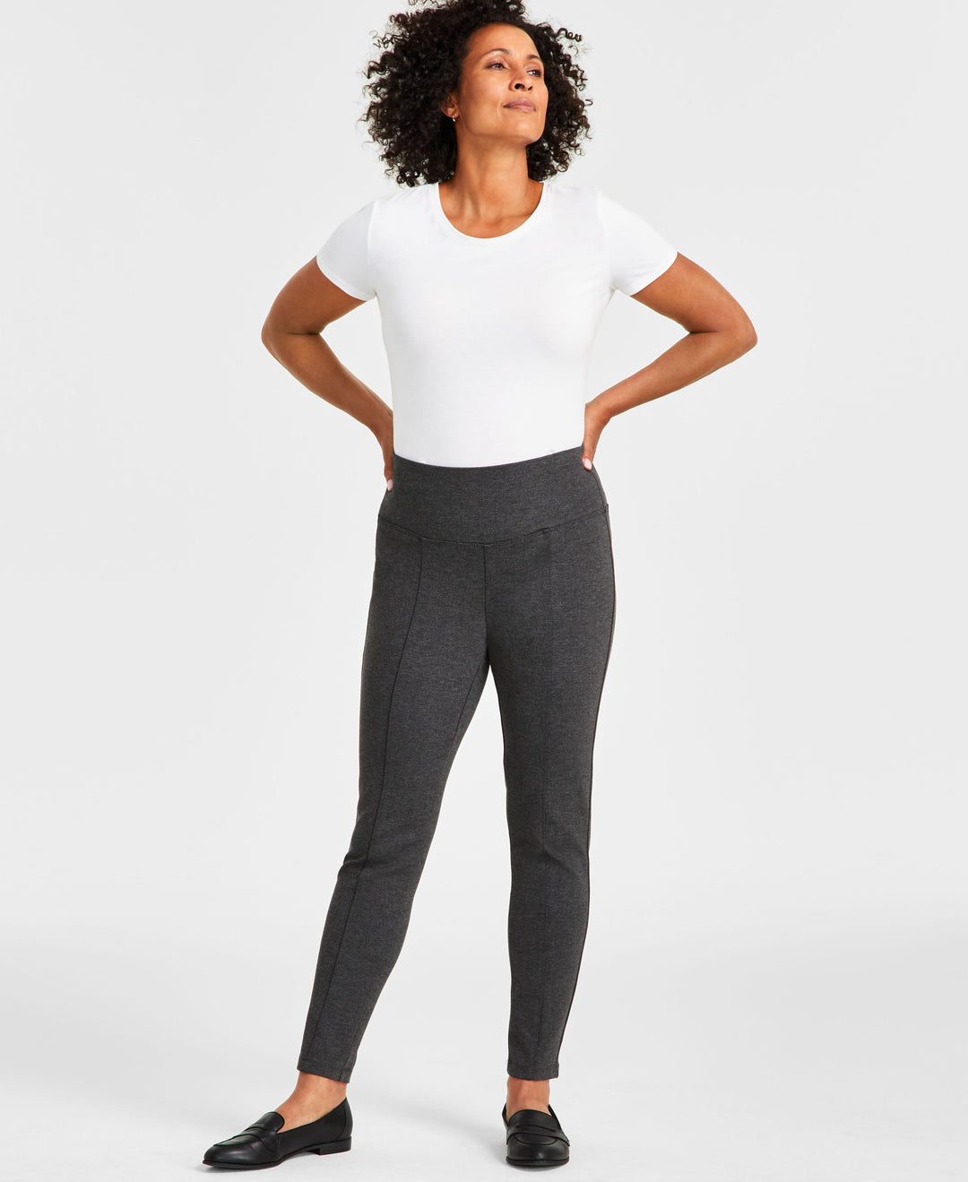 Plus Size Pull-On Pont� Knit Pants