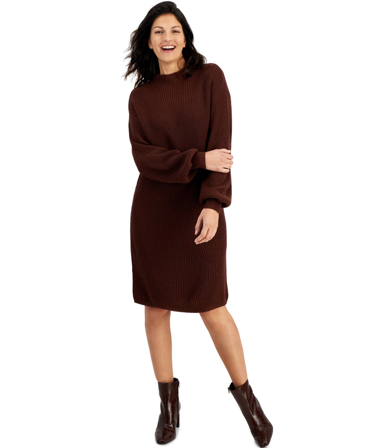 Women's Mock-neck Sweater Dress