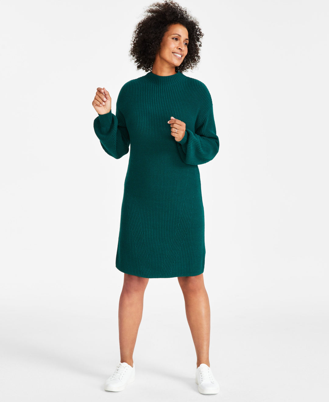Women's Mock-neck Sweater Dress