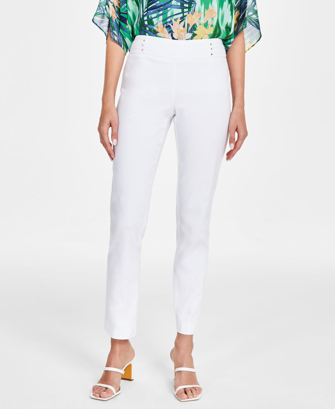 Women's Studded Pull-On Tummy Control Pants, Regular and Short Lengths