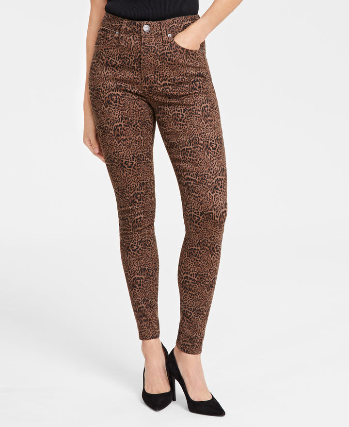Women's Animal-Print High-Rise Skinny Jeans