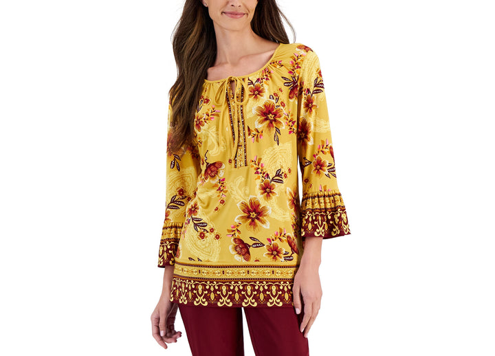 Women's Camila Border-Print Embellished Top