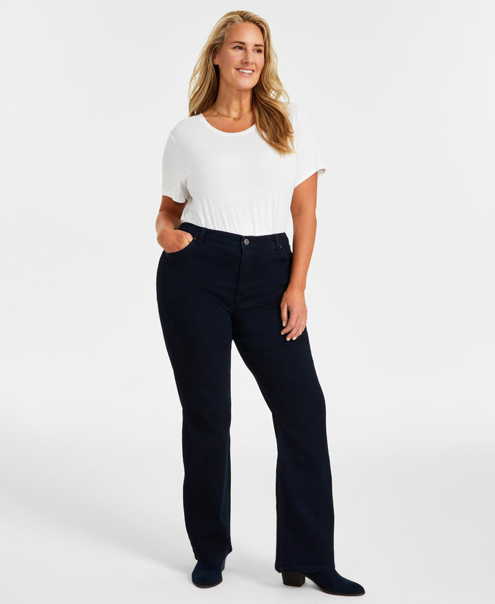 Plus & Petite Plus Size Tummy-Control Bootcut Jeans