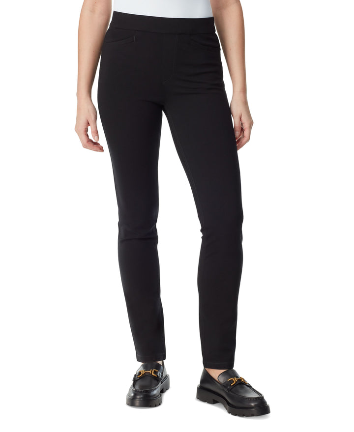 Women's High-Rise Pull-On Straight-Leg Ponte Pants