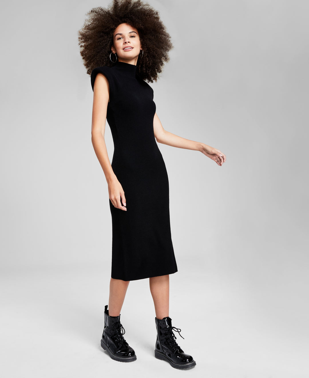 Women's Cap-Sleeve Sweater Dress