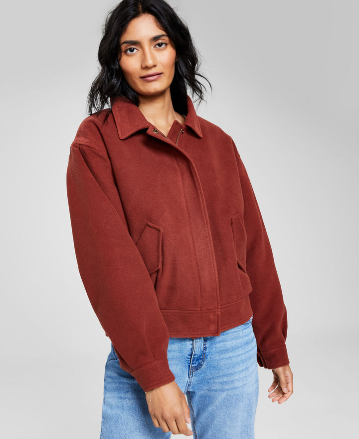 Women's Collared Bomber Jacket Sonoma Brick S