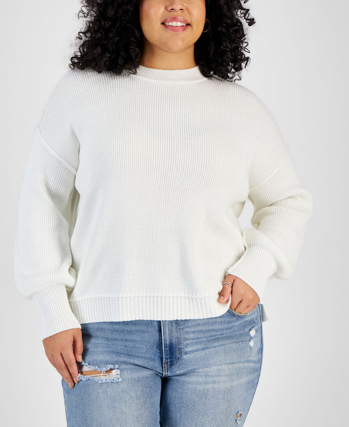 Trendy Plus Size Seam Sweater