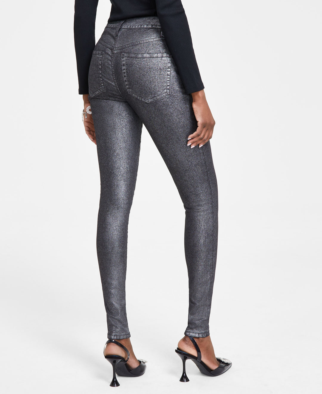 Women's Metallic Skinny Jeans