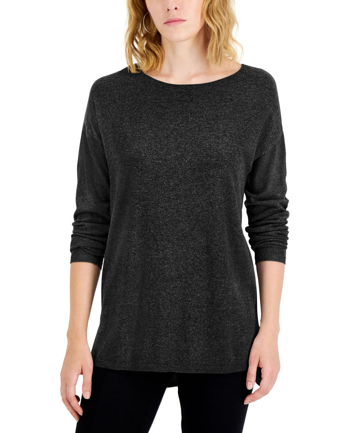 Petite Boat-Neck Tunic Sweater