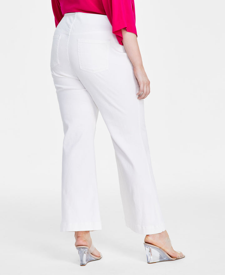Plus Size Pull-On Flare Jeans