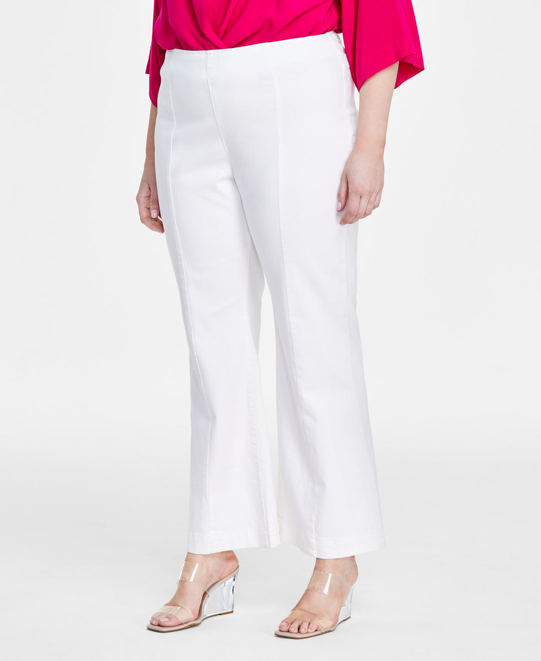 Plus Size Pull-On Flare Jeans