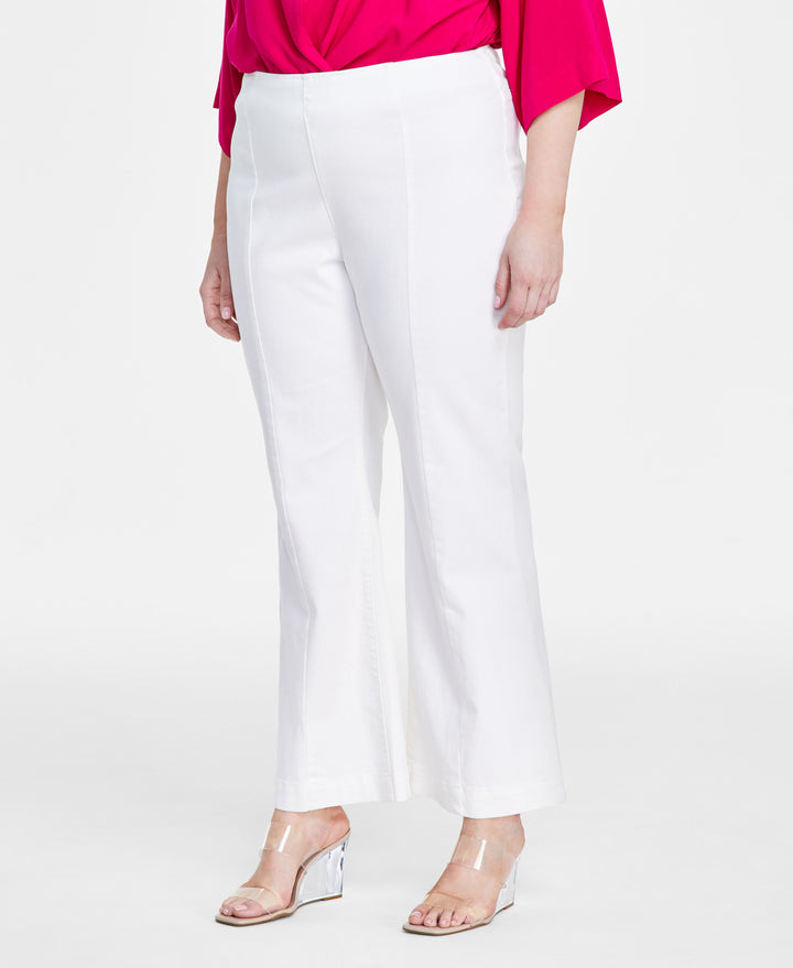 Plus Size Pull-On Flare Jeans