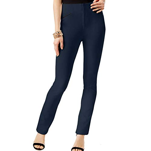 I.N.C. Faux-Leather-Trim Curvy-Fit Pants