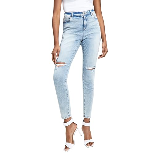 INC International Concepts Womens High Rise Ripped Skinny Jeans