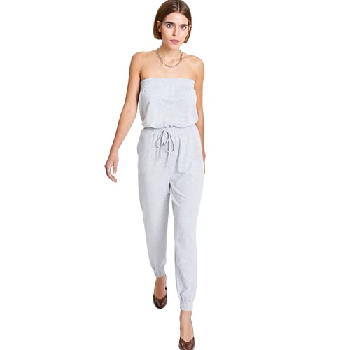 Bar III Strapless French Terry Jumpsuit