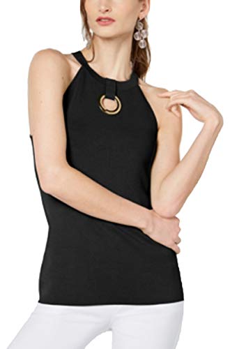 INC Petite Grommet-Keyhole Sweater Halter Top
