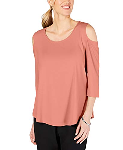 JM Collection Petite Cold Shoulder Top
