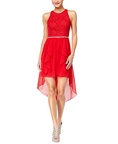 City Studios Juniors Lace High Low Dress