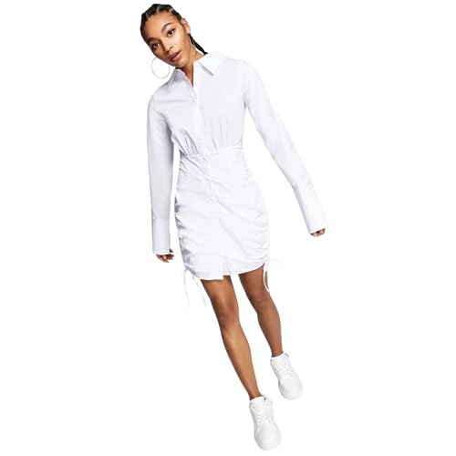 Now This Poplin Ruched Dress