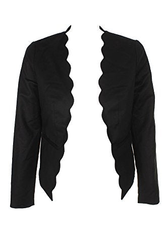 Maison Jules Long Sleeve Scalloped Blazer
