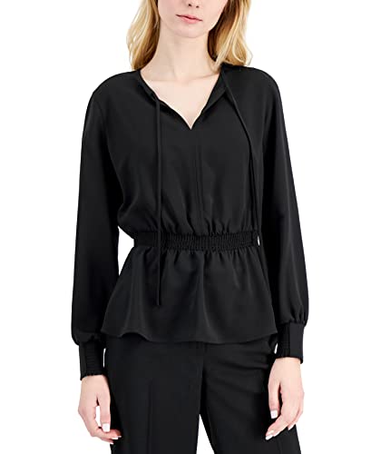 Alfani Smocked Peplum Top