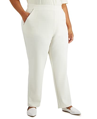 Alfani Plus Size Pull On Straight Leg Pants