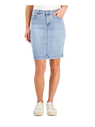 Charter Club Womens Niagara Wash Denim Skirt