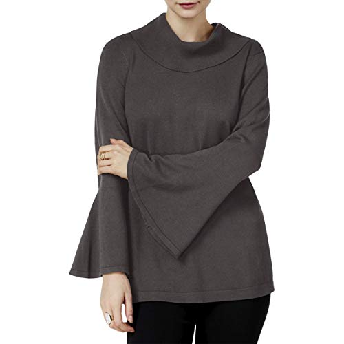 Cowl-Neck Bell-Sleeve Sweater