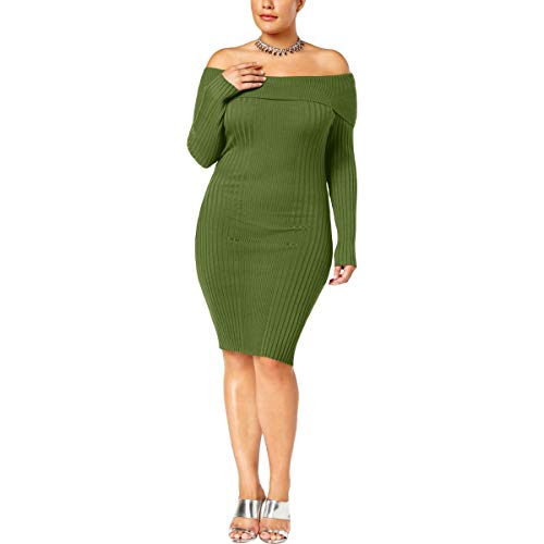 Say What Trendy Plus Size Off The Shoulder Bodycon Dress