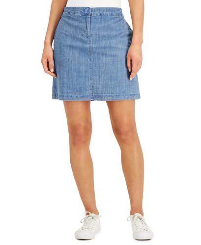 Karen Scott Petite Chambray Skort