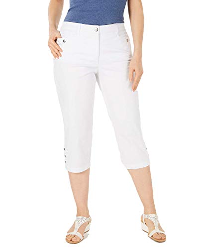Button-Hem Capri Pants