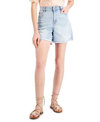 INC International Concepts Womens High Rise Raw Hem Denim Shorts