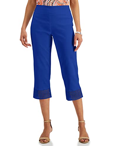 JM Collection Petite Crochet Hem Capri Pants