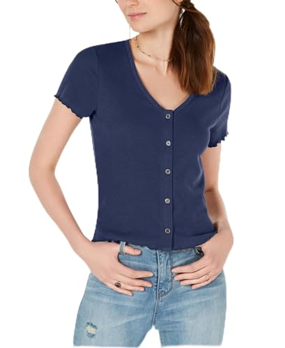 Juniors' Lettuce-Trim Shirt