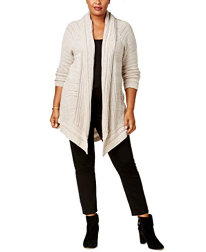Style & Co Plus Size Pointelle Open Front Cardigan