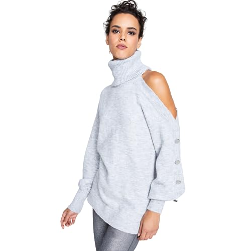 Women's Cold-Shoulder Turtleneck Sweater