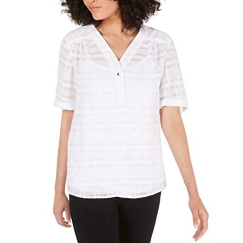 Alfani Plaid Top