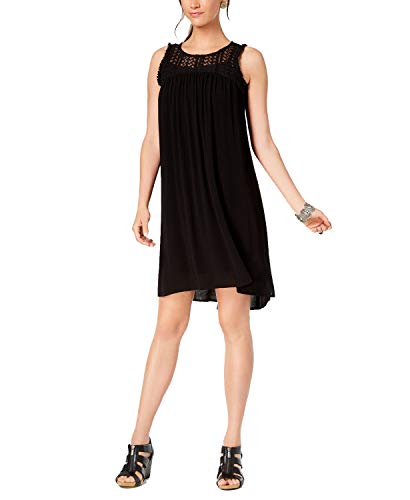 Style & Co Petite Lace Trim High Low Dress