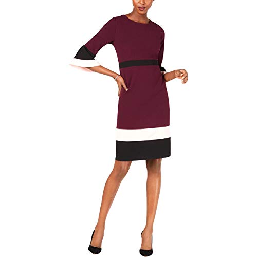 NY Collection Petite Colorblocked Bell Sleeve Dress