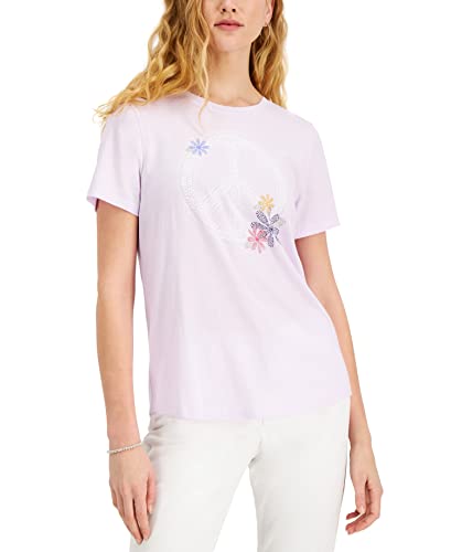 Style & Co Cotton Peace Sign Graphic Print Top3