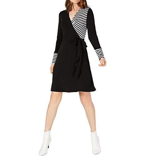 Mixed Media Wrap Dress