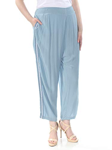 Crochet-Trim Pull-On Pants