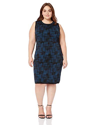 Anne Klein Plus Size Printed Sweater Dress