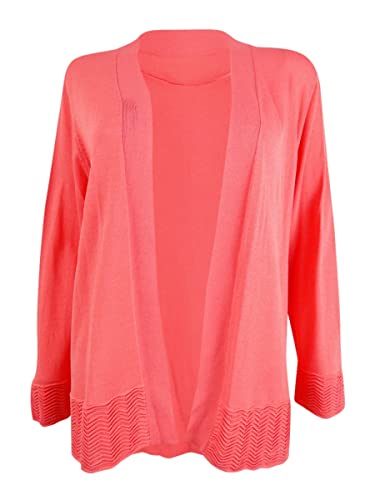 Charter Club Textured Knit Open Cardigan