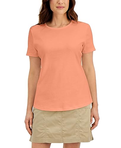 Karen Scott Cotton Short Sleeve Crewneck Top
