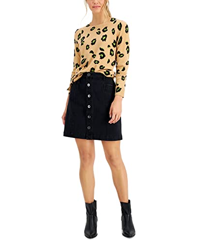 Style & Co Button Fly Denim Skirt