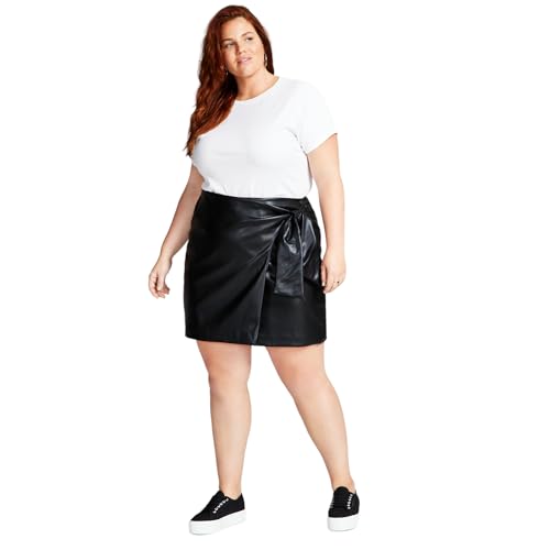 Trendy Plus Size Faux-Leather Skirt