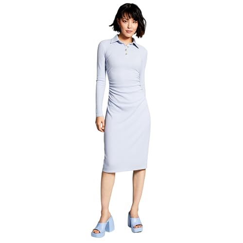 Now This Womens Ruched Polo Dress