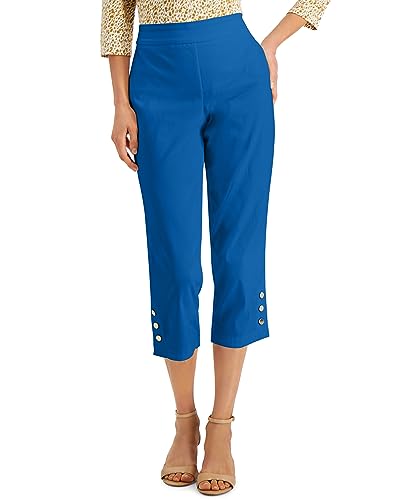 JM Collection Snap Hem Capri Pants