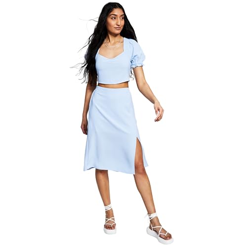 Now This Womens Side Slit Midi Skirt
